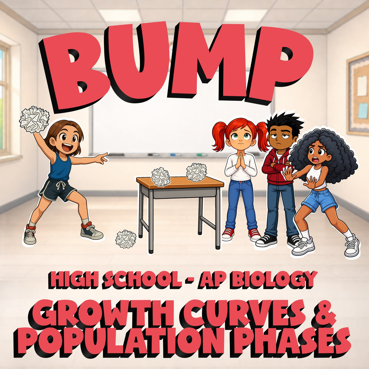 Growth Curves & Population Phases BUMP Science Game - No Prep AP Biology Review