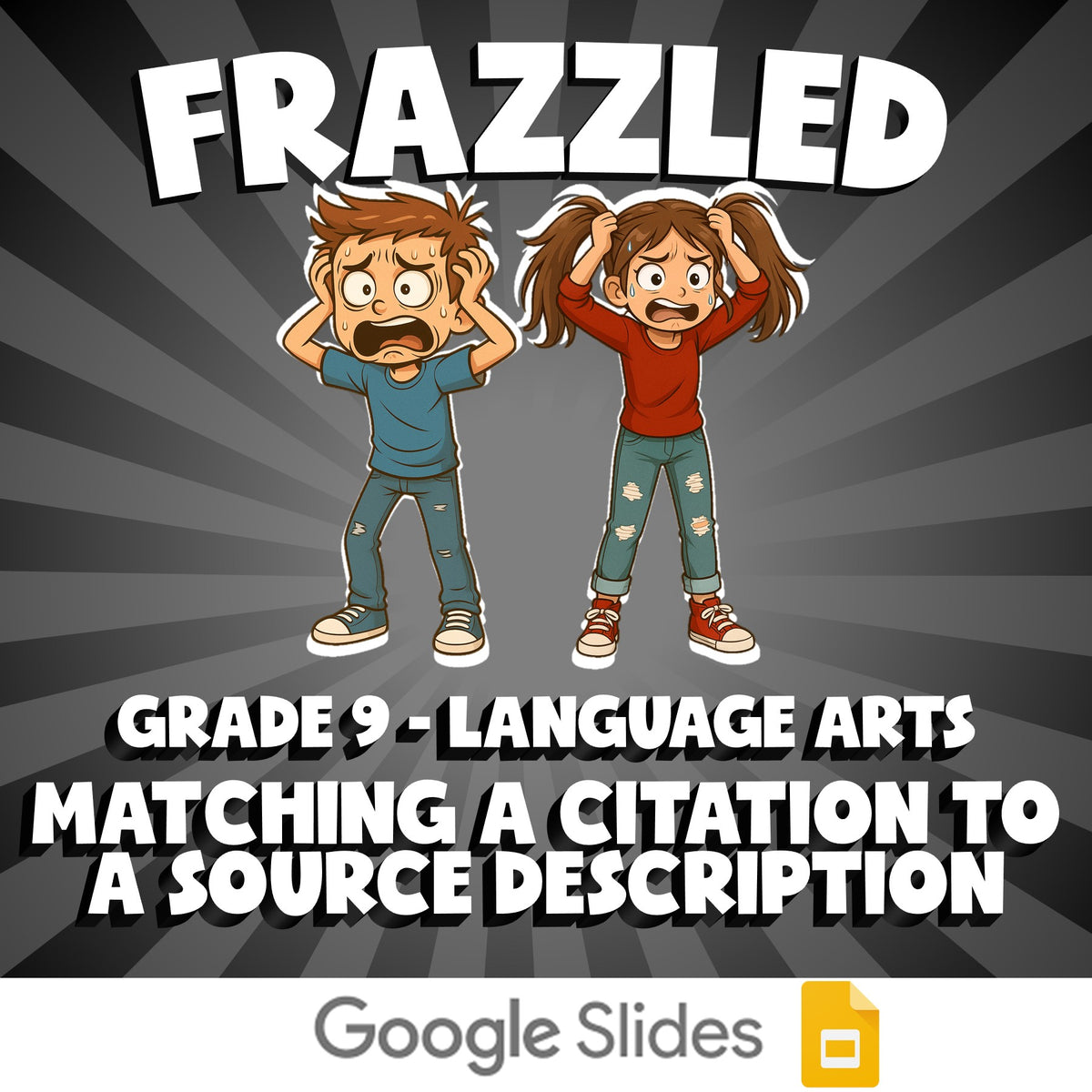 Matching a Citation to a Source Description FRAZZLED ELA Game - No Prep Grade 9