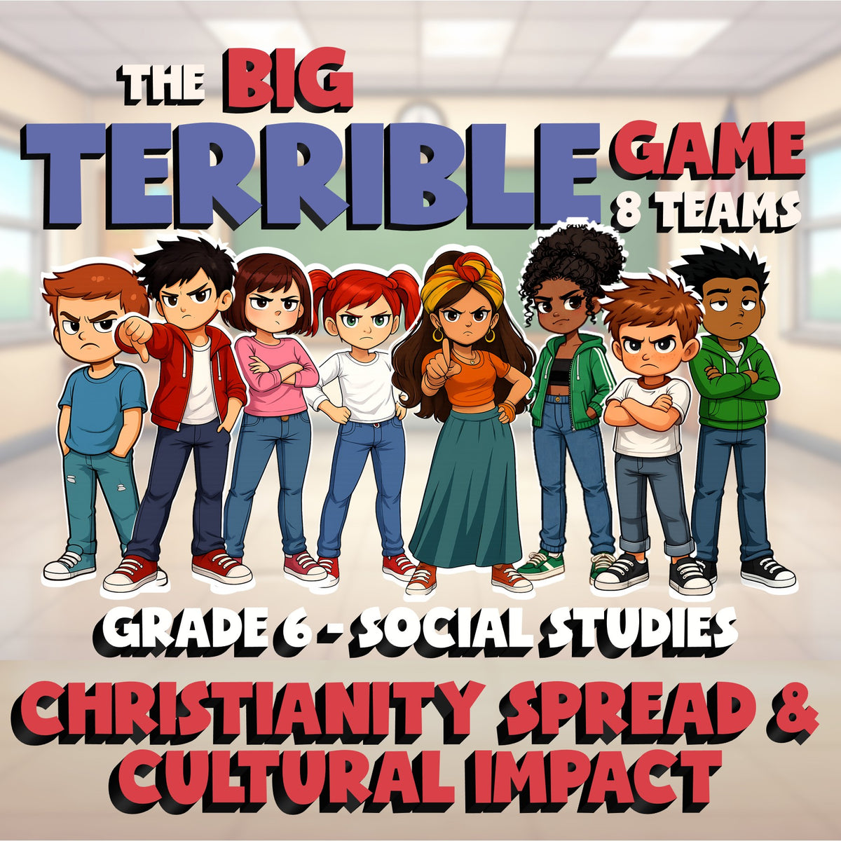 Christianity Spread & Cultural Impact BIG TERRIBLE GAME - Grade 6 Socials Review