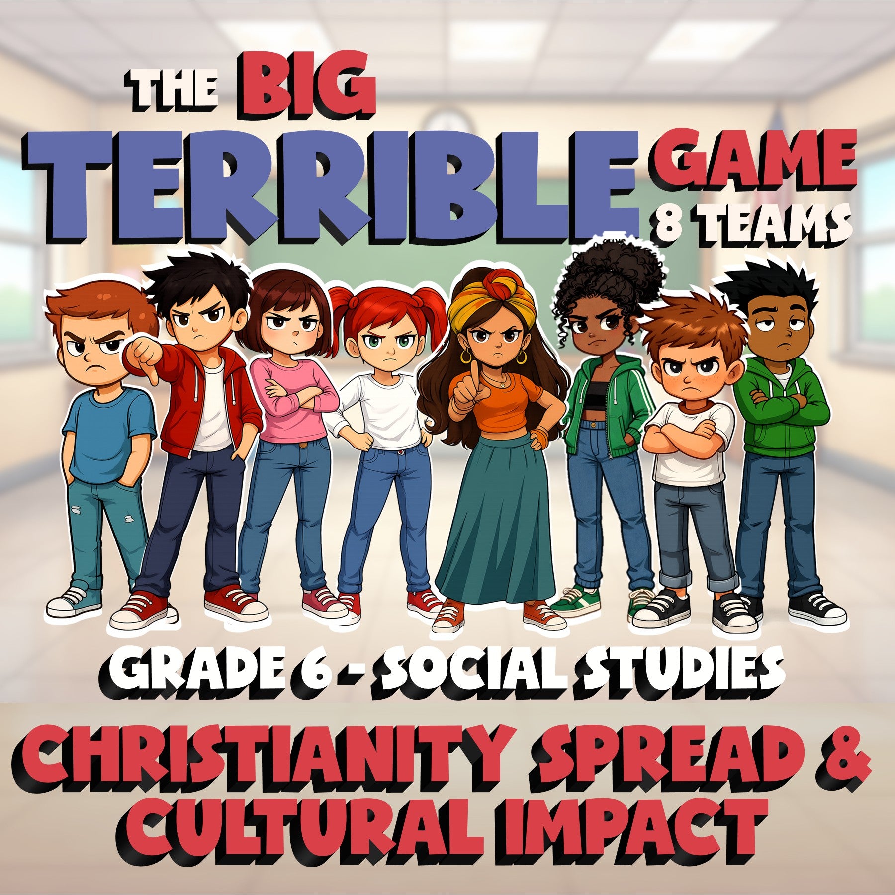 Christianity Spread & Cultural Impact BIG TERRIBLE GAME - Grade 6 Socials Review