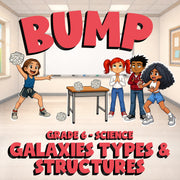Galaxies Types & Structures BUMP Science Game - No Prep Grade 6 Review Activity