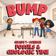 Fossils & Geologic Time BUMP Science Game - No Prep Grade 7 Review Activity