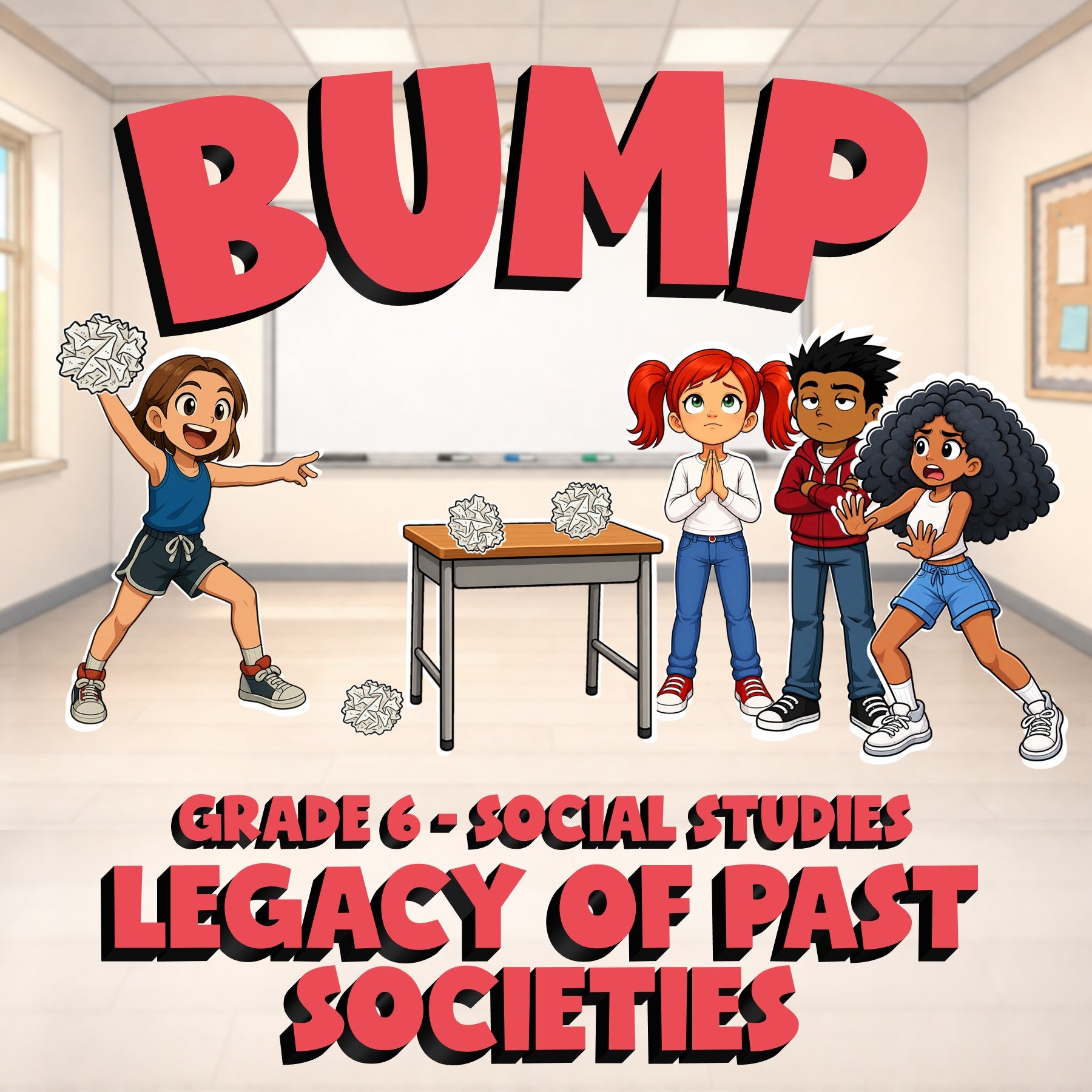 Legacy of Past Societies BUMP Socials Game - No Prep Grade 6 Review Activity