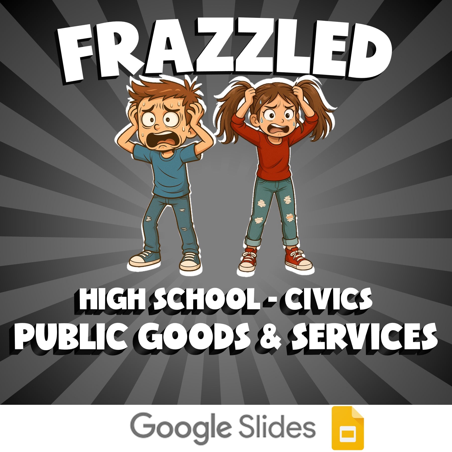 Public Goods & Services FRAZZLED Civics Game - No Prep Review Activity