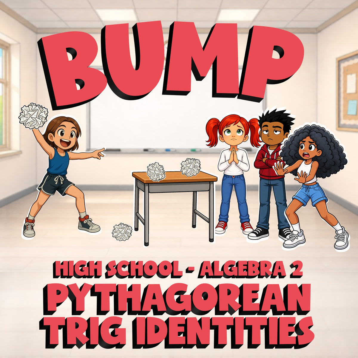 Pythagorean Trig Identities BUMP Math Game - No Prep Algebra 2 Review Activity