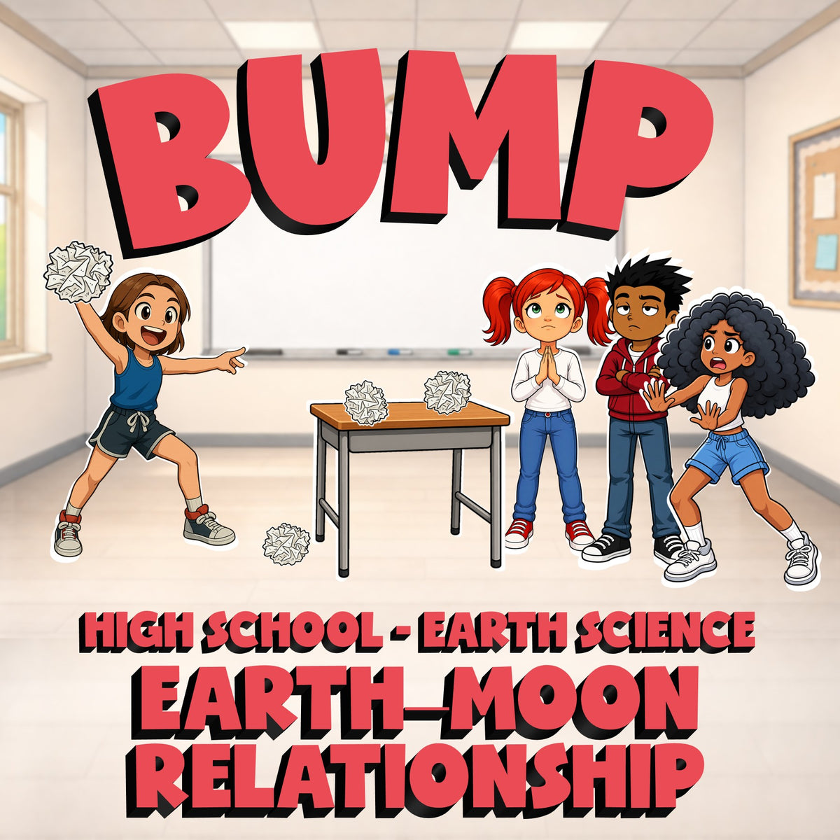 Earth–Moon Relationship BUMP Game - No Prep Earth Science Review Activity