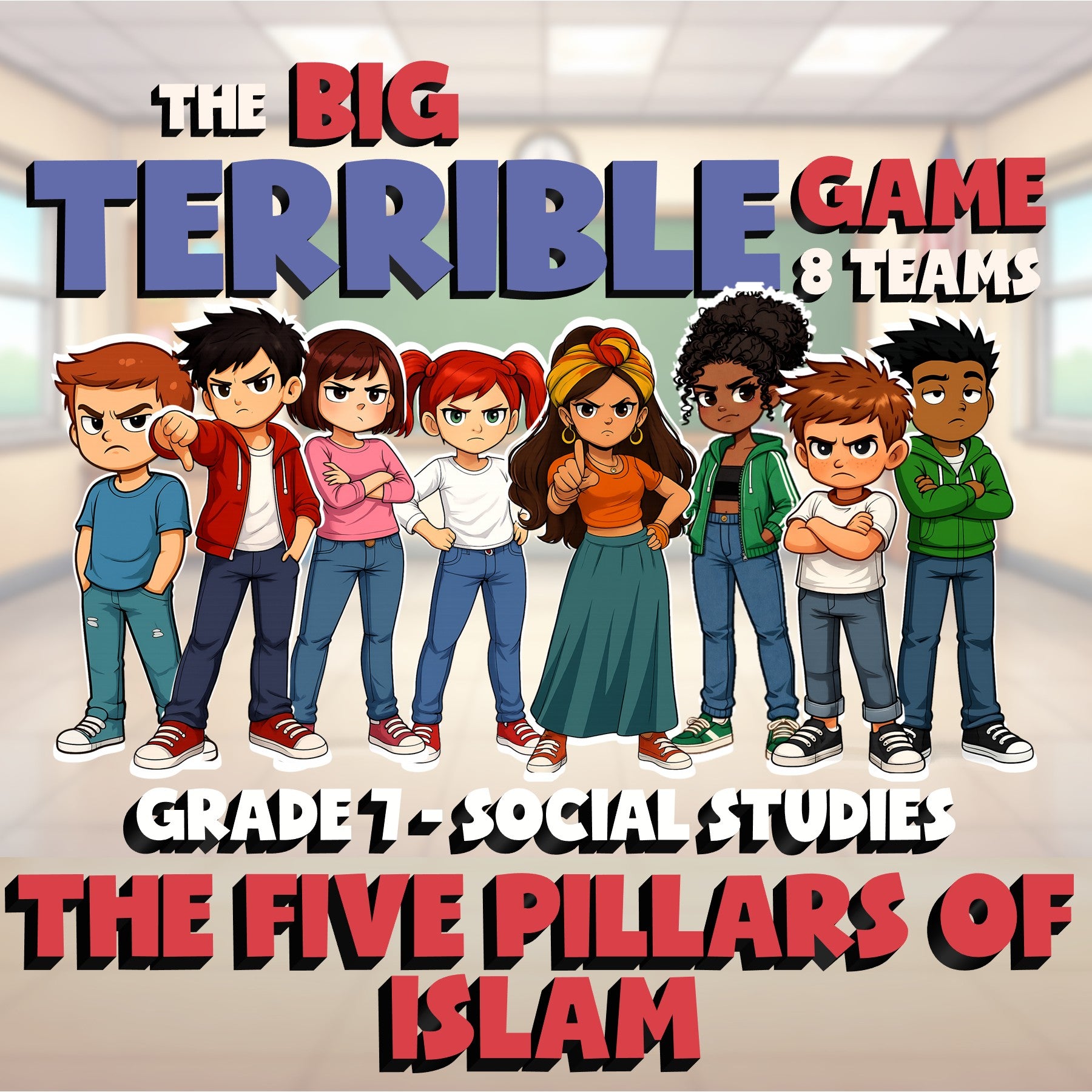 The Five Pillars of Islam BIG TERRIBLE GAME - No Prep Grade 7 Socials Review