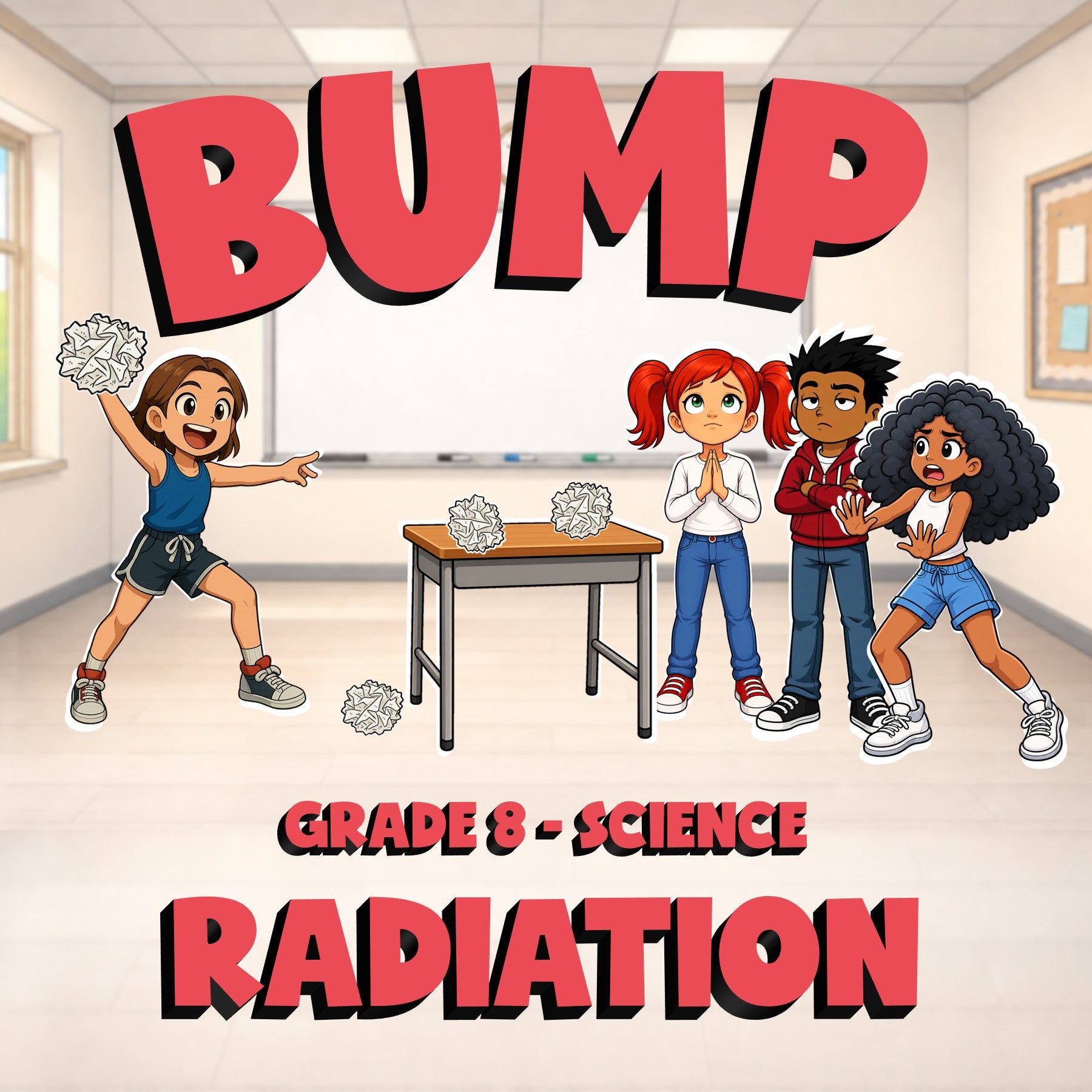 Radiation BUMP Science Game - No Prep Grade 8 Review Activity