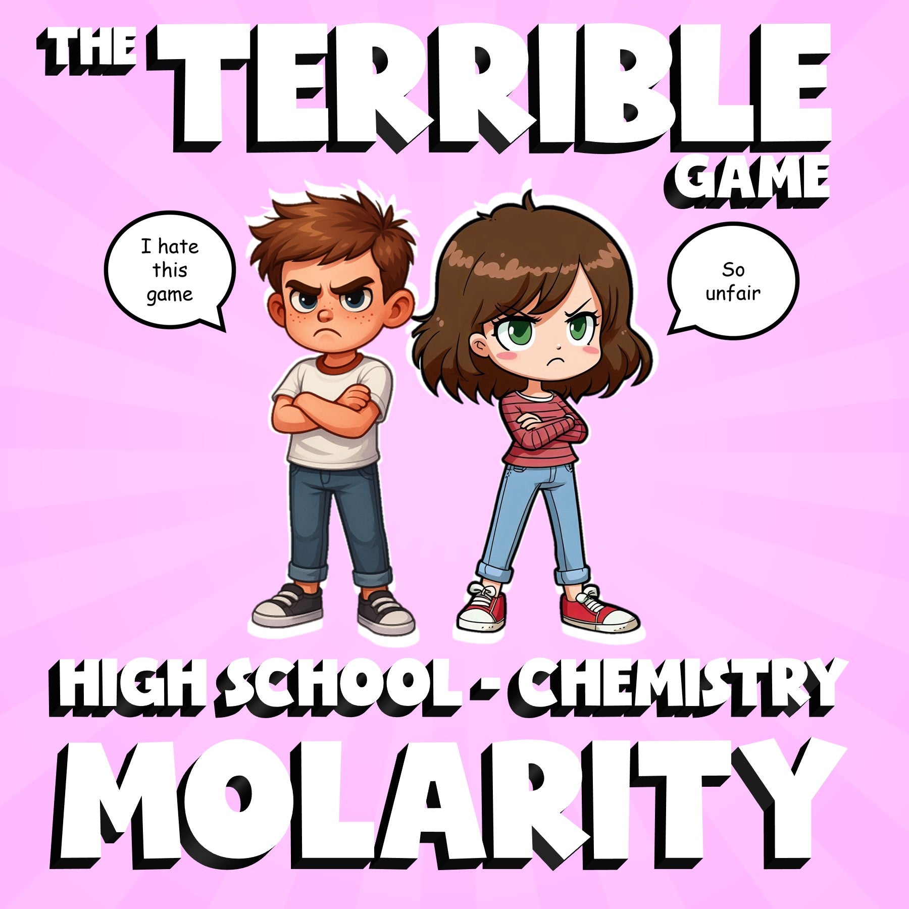 Molarity THE TERRIBLE GAME - No Prep Chemistry Science Review Activity
