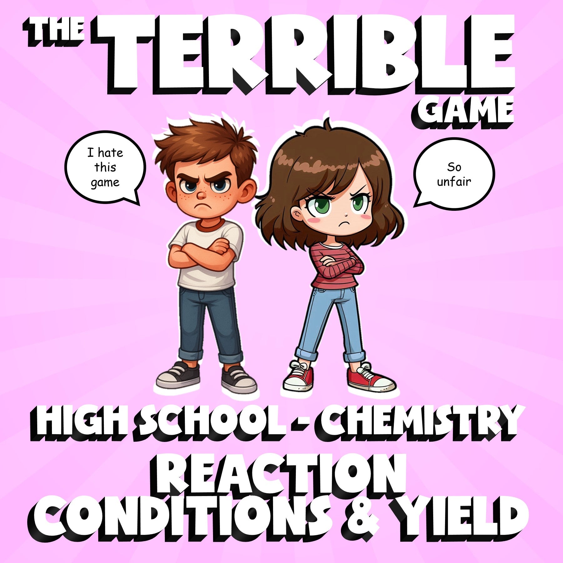 Reaction Conditions & Yield THE TERRIBLE GAME - No Prep Chemistry Science Review