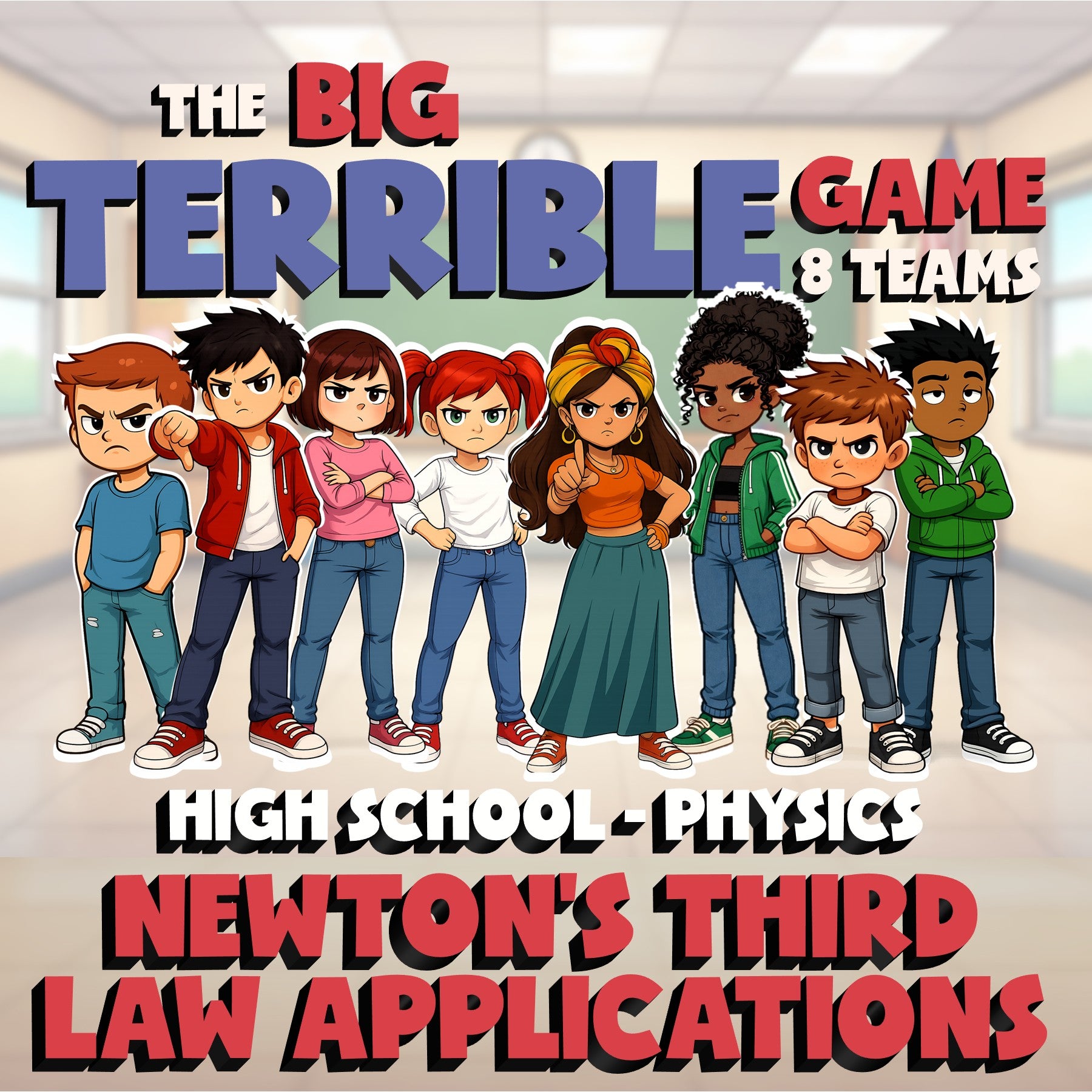 Newton’s Third Law Applications BIG TERRIBLE GAME - Physics Science Review