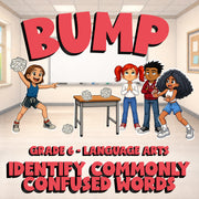 Identify Commonly Confused Words BUMP ELA Game - No Prep Grade 6 Review Activity