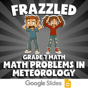 Math Problems in Meteorology FRAZZLED Math Game - No Prep Grade 7 Review