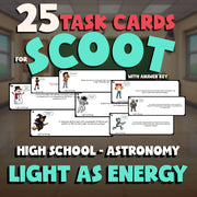 Light as Energy SCOOT TASK CARDS Science Game - No Prep Astronomy Review