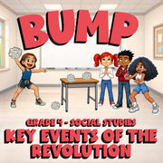 Key Events of the Revolution BUMP Socials Game - No Prep Grade 4 Review Activity