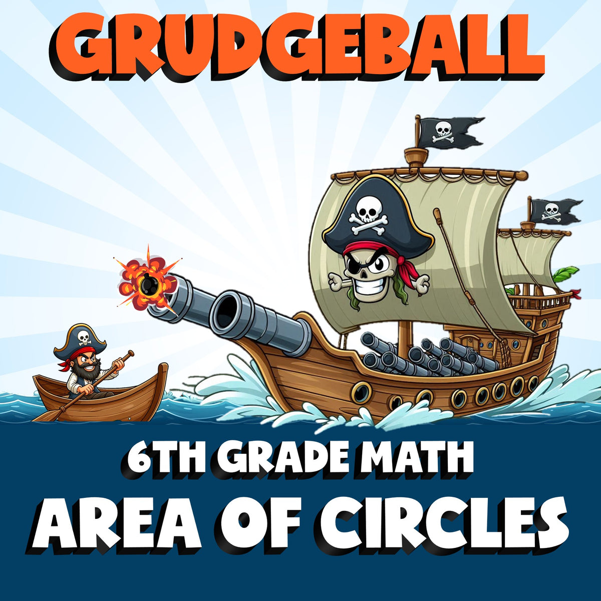 Area of Circles GRUDGEBALL Math Game - No Prep Grade 6 Review Activity