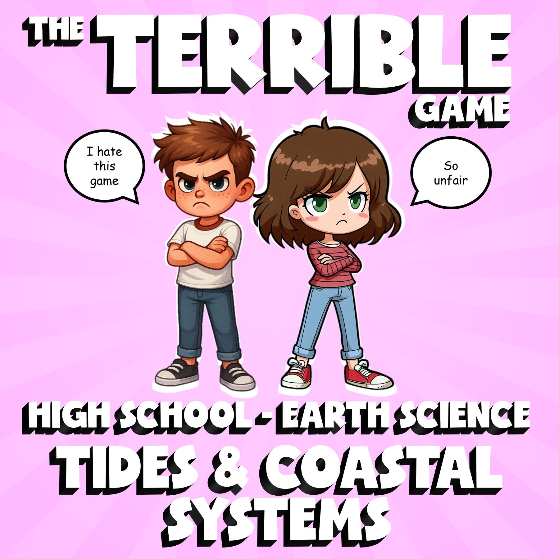 Tides & Coastal Systems THE TERRIBLE GAME - No Prep Earth Science Review