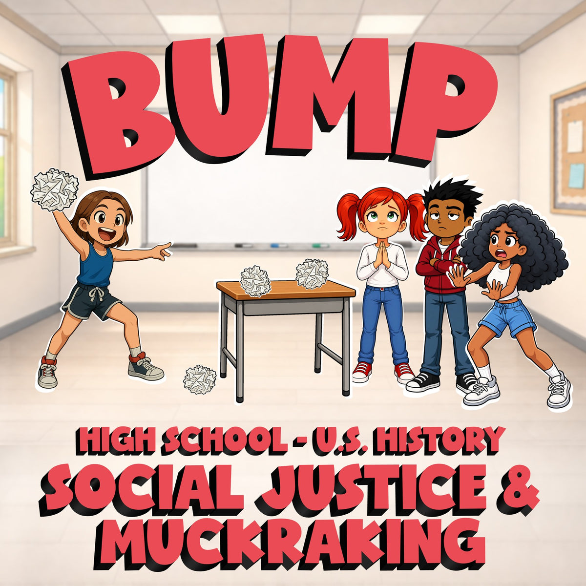 Social Justice & Muckraking BUMP U.S. History Game - No Prep Review Activity
