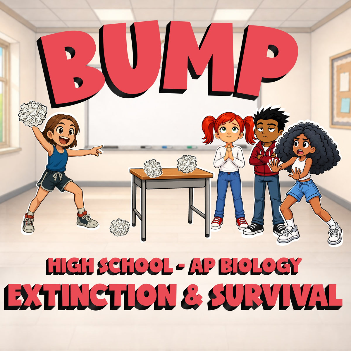 Extinction & Survival BUMP Science Game - No Prep AP Biology Review Activity