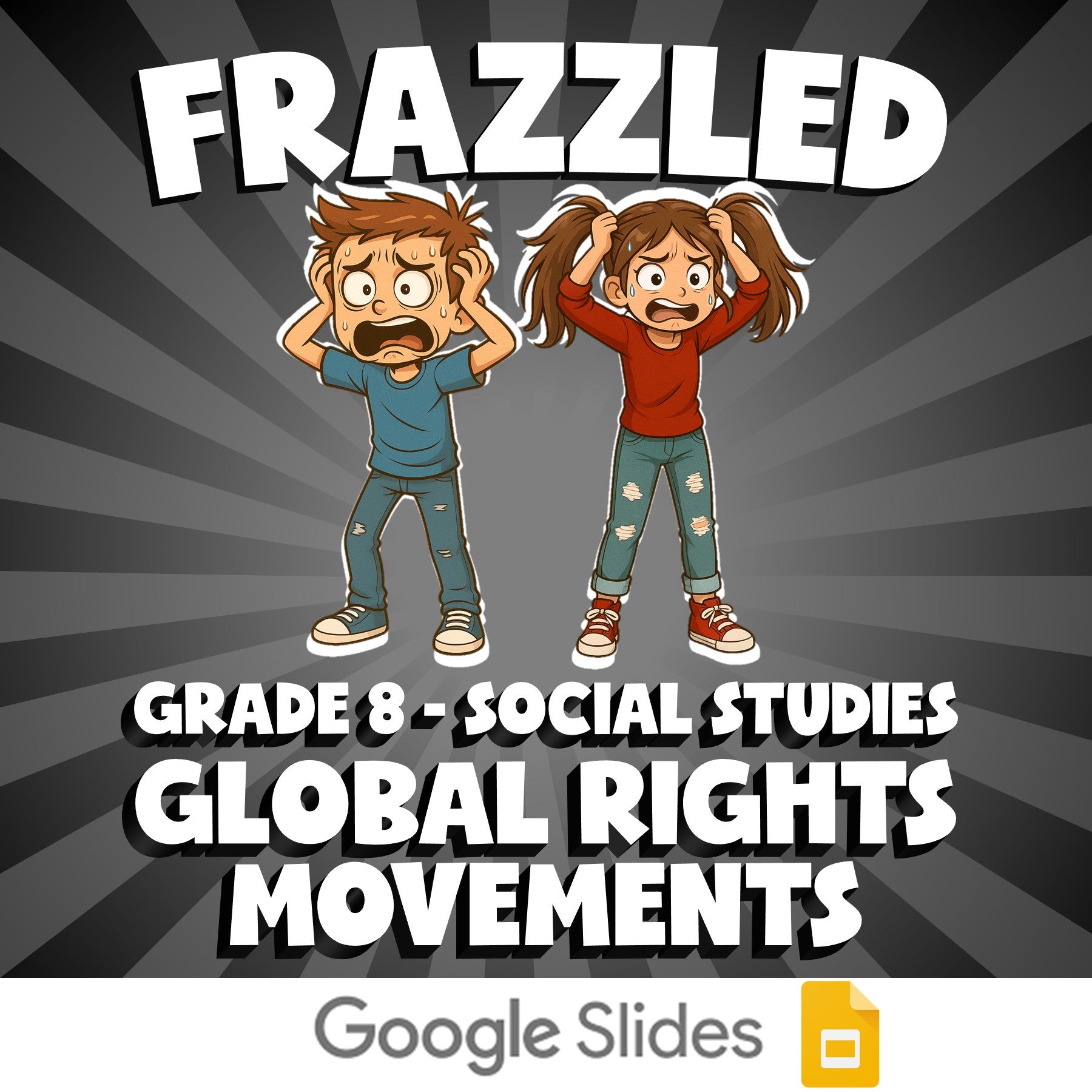 Global Rights Movements FRAZZLED Socials Game - No Prep Grade 8 Review Activity