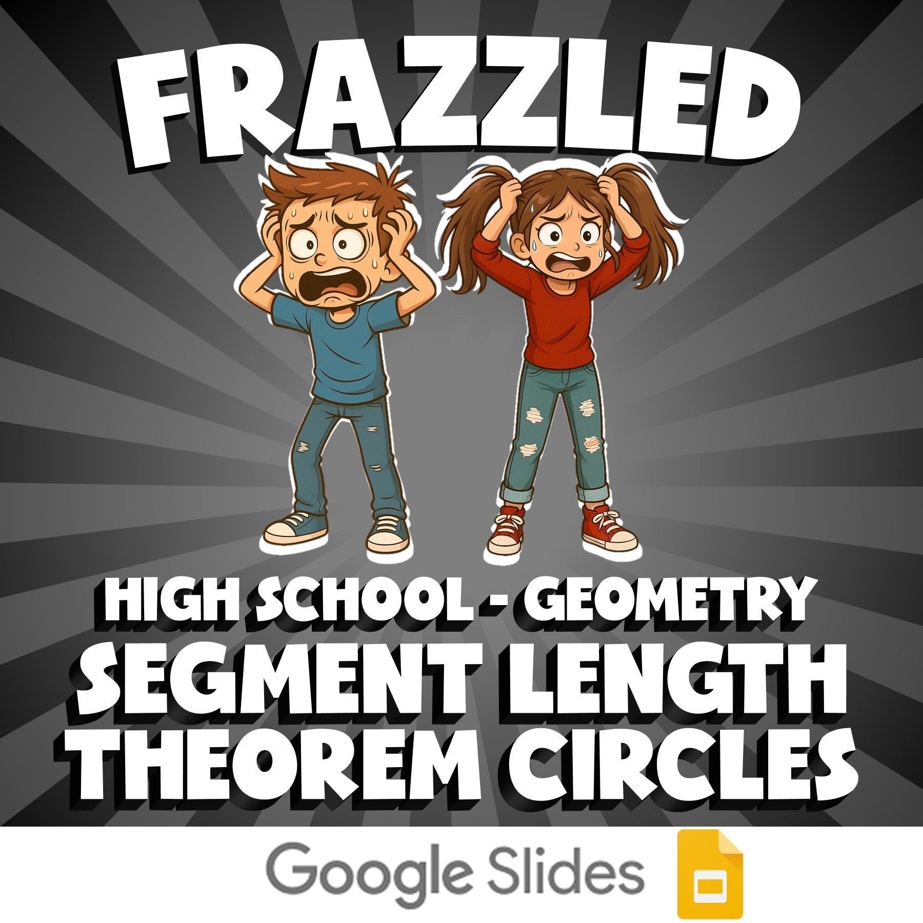Segment Length Theorem Circles FRAZZLED Math Game - No Prep Geometry Review