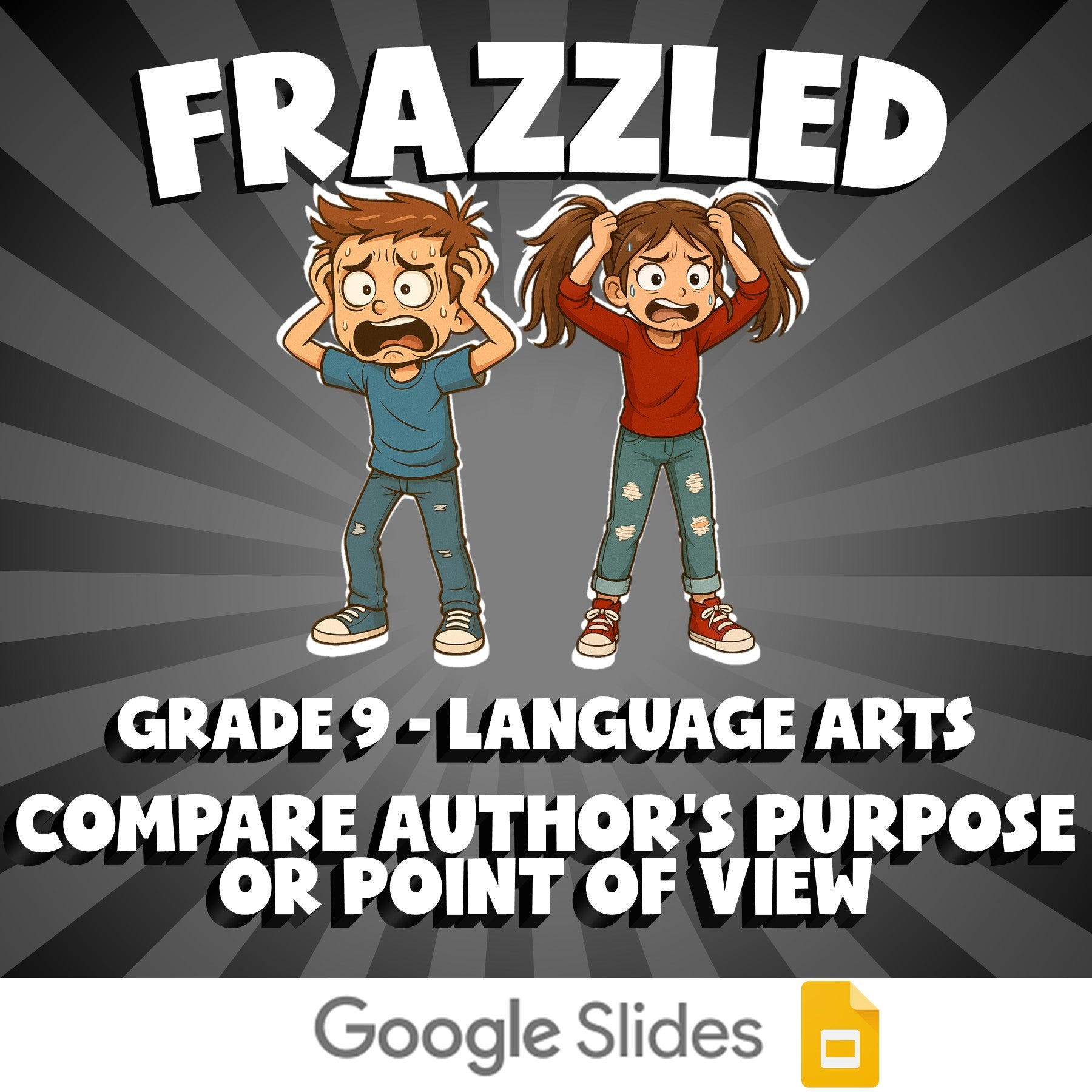 Compare Author's Purpose or Point of View FRAZZLED ELA Game - No Prep Grade 9