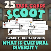 What Is Cultural Diversity SCOOT TASK CARDS Socials Game - No Prep Grade 3
