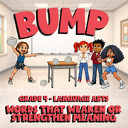 Words That Weaken or Strengthen Meaning BUMP ELA Game - No Prep Grade 4 Review