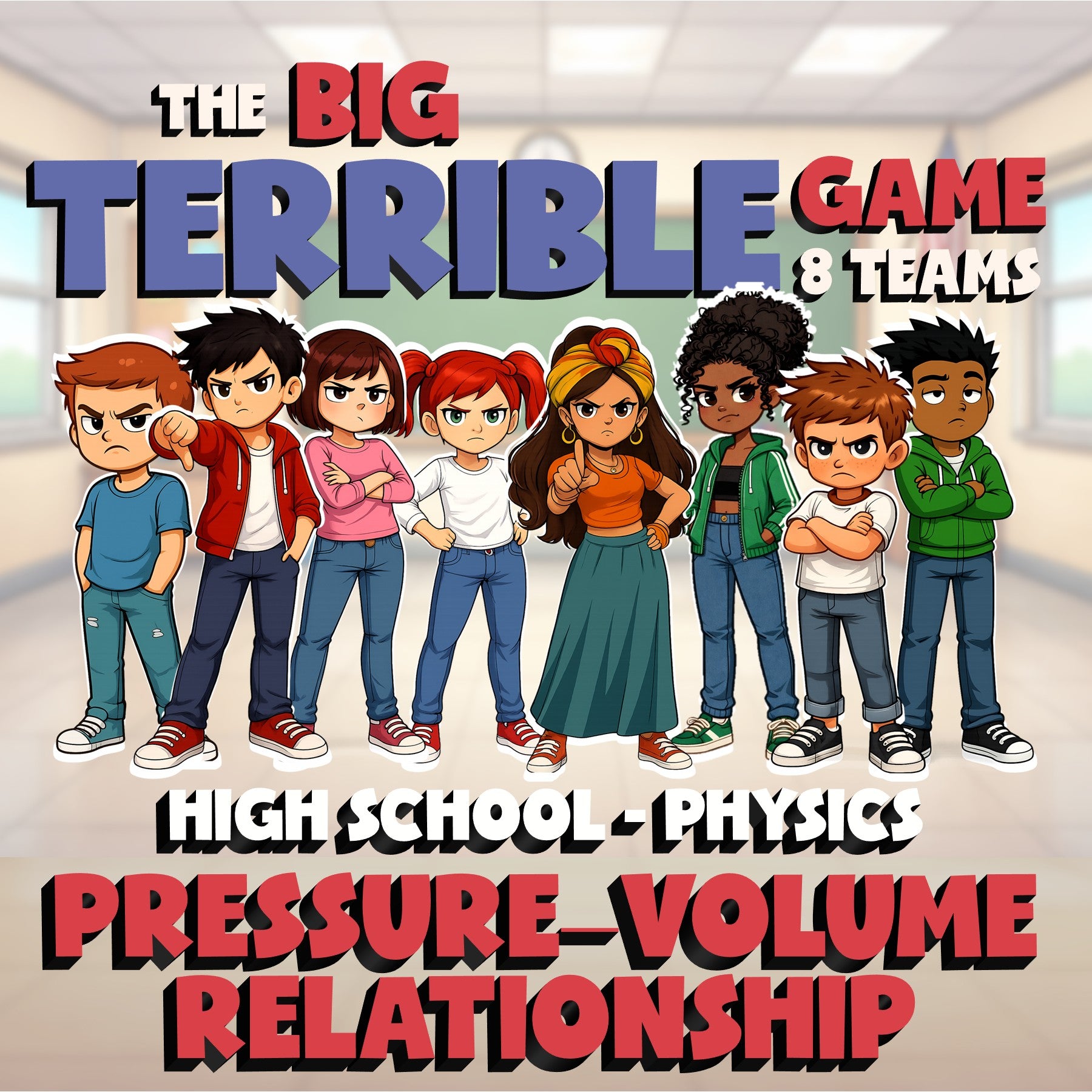 Pressure–Volume Relationship BIG TERRIBLE GAME - No Prep Physics Science Review