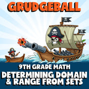 Determining Domain & Range from Sets GRUDGEBALL Math Game - No Prep Grade 9