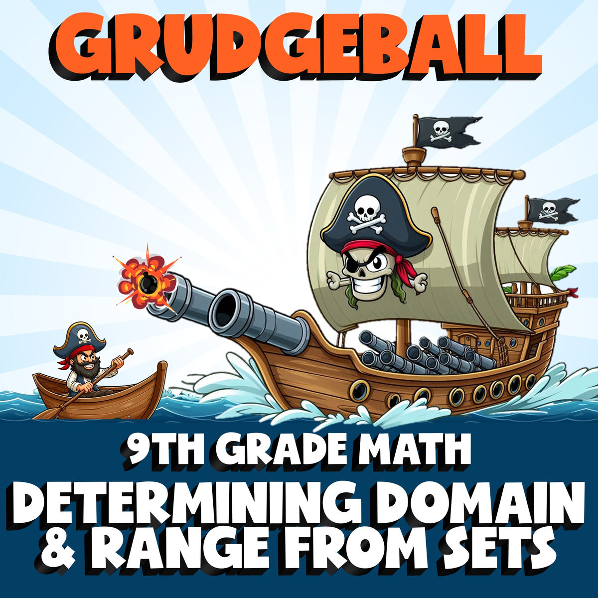 Determining Domain & Range from Sets GRUDGEBALL Math Game - No Prep Grade 9