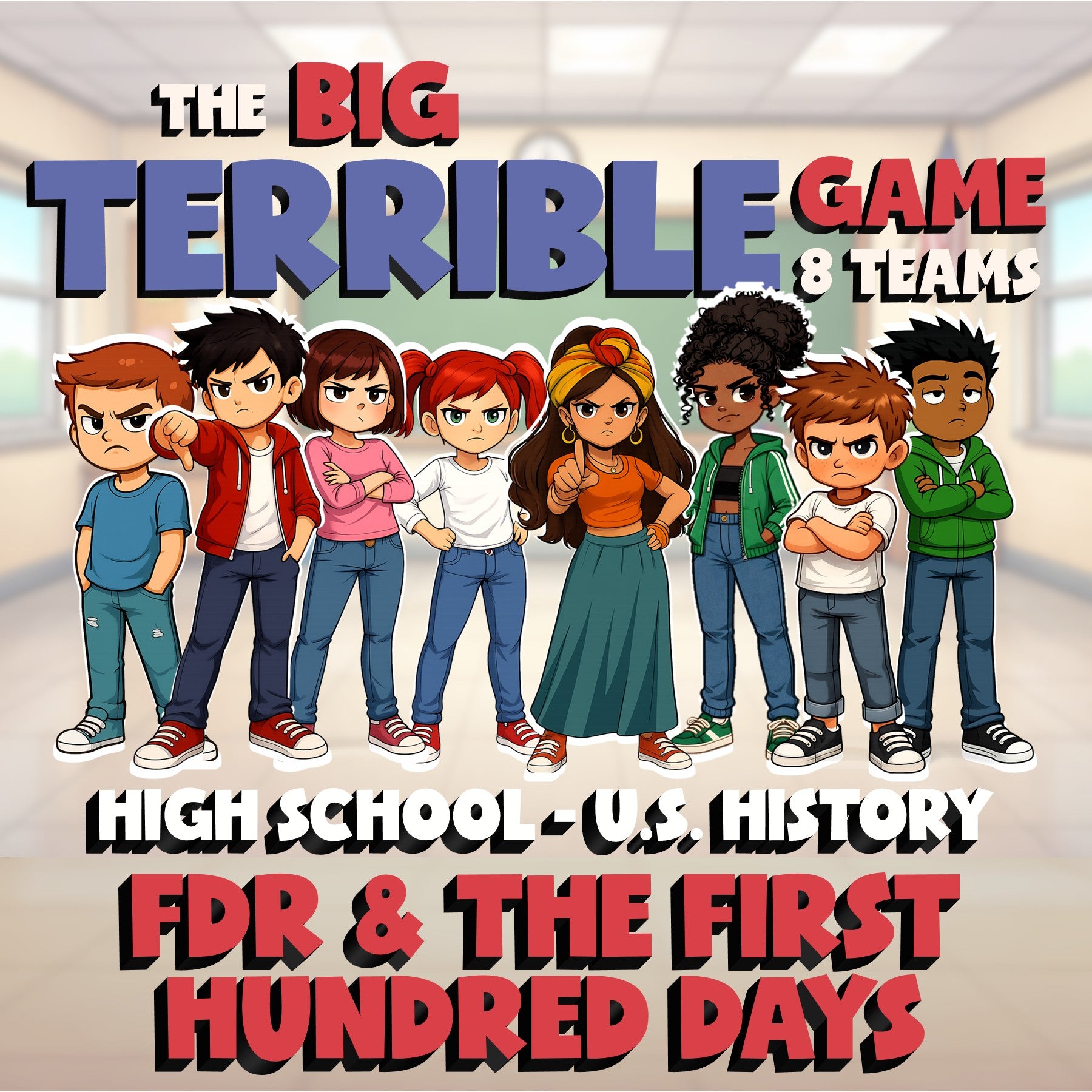 FDR & the First Hundred Days BIG TERRIBLE GAME - No Prep U.S. History Review