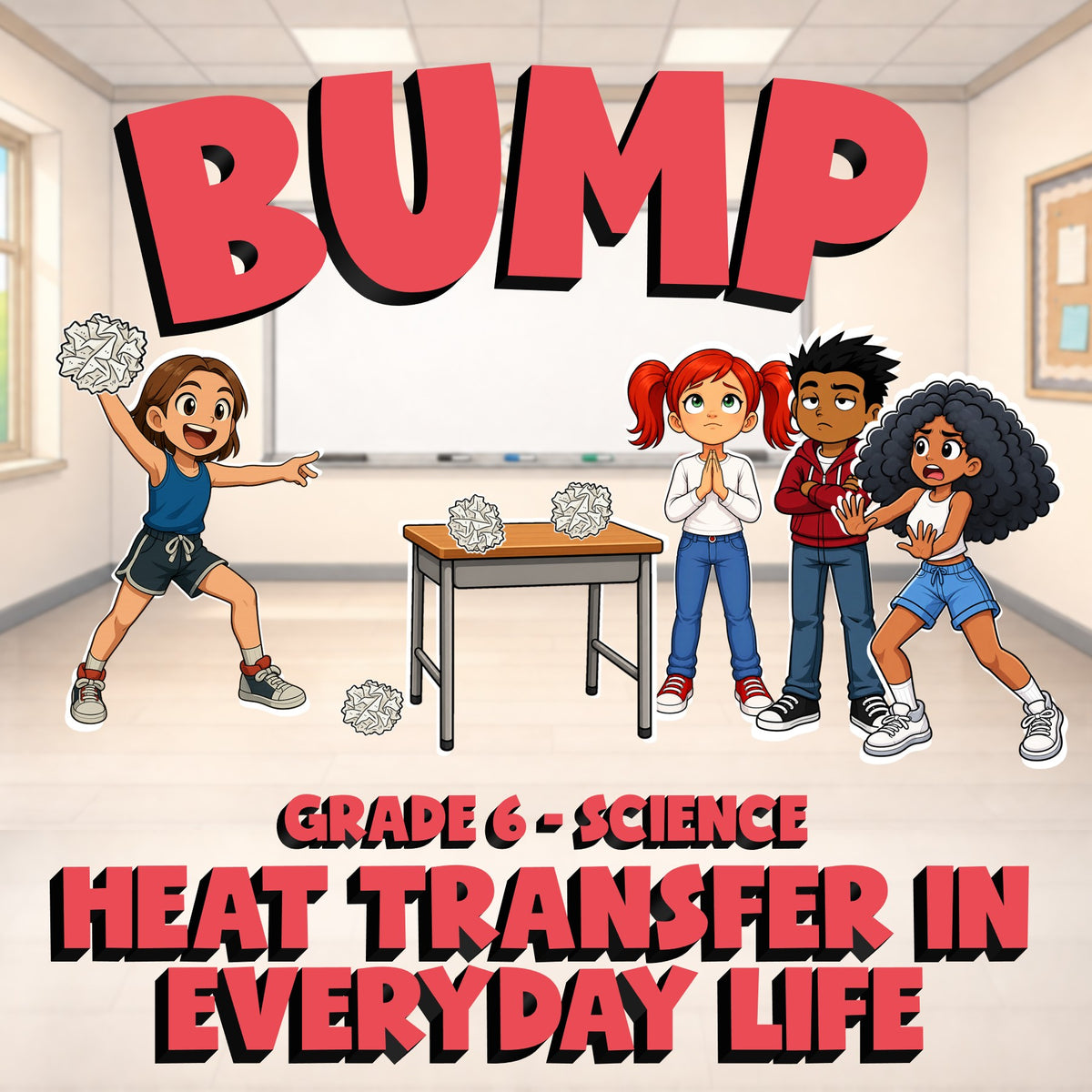 Heat Transfer in Everyday Life BUMP Science Game - No Prep Grade 6 Review