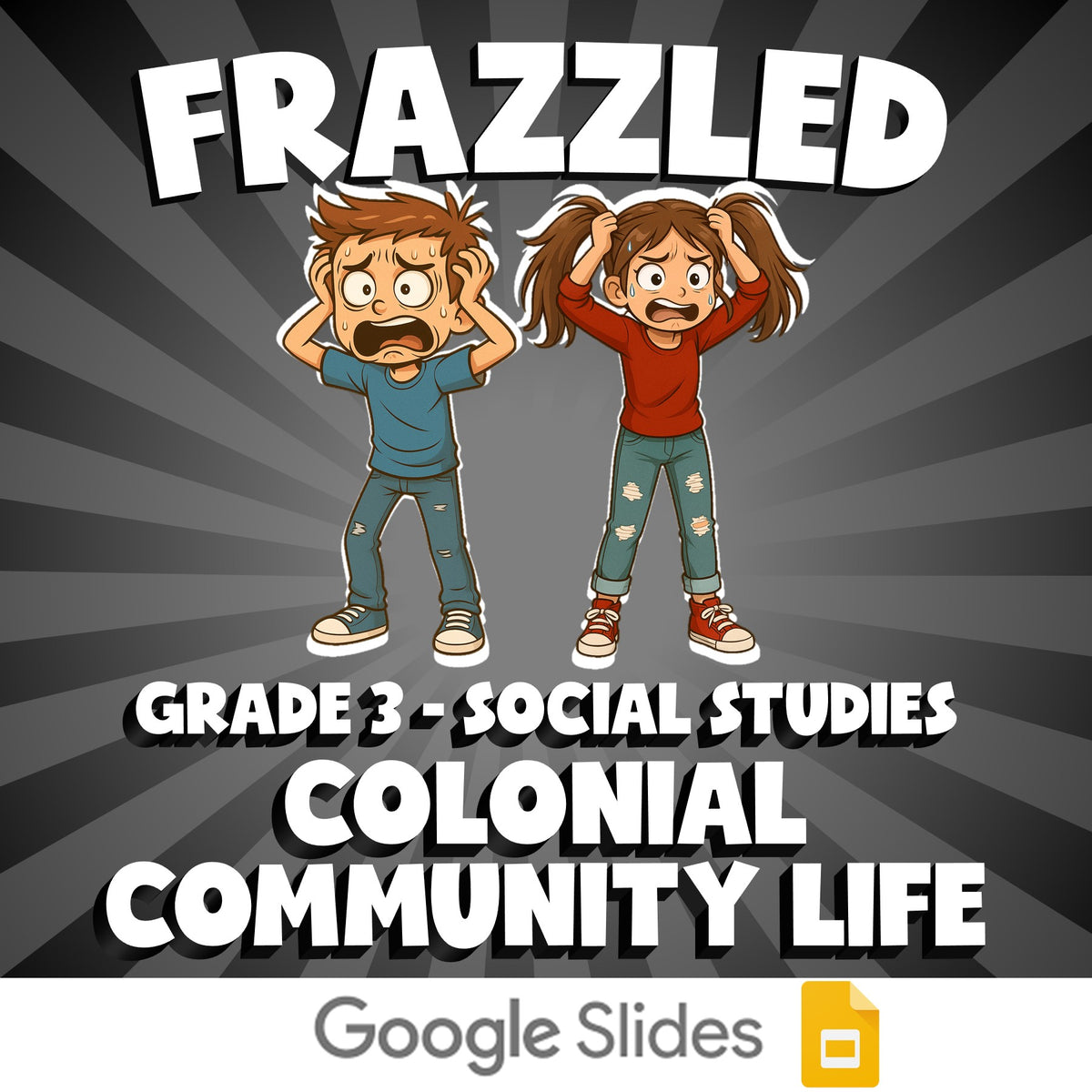 Colonial Community Life FRAZZLED Socials Game - No Prep Grade 3 Review Activity