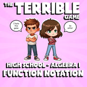 Function Notation THE TERRIBLE GAME - No Prep Algebra 1 Math Review Activity
