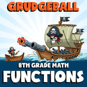 Functions GRUDGEBALL Math Game - No Prep Grade 8 Review Activity