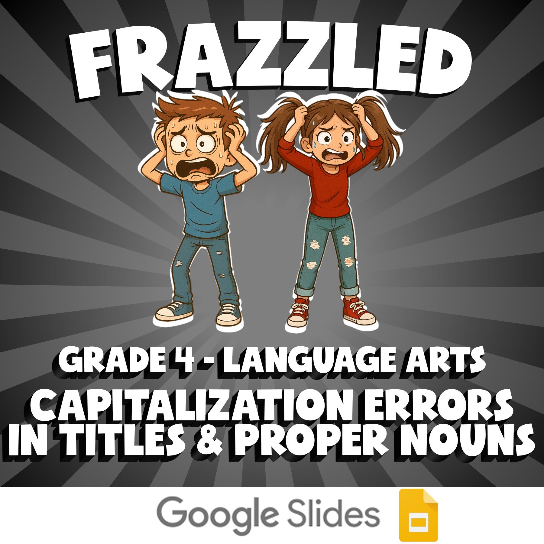 Capitalization Errors in Titles & Proper Nouns FRAZZLED ELA Game - Grade 4