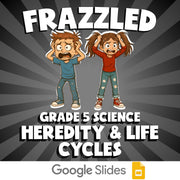 Heredity & Life Cycles FRAZZLED Science Game - No Prep Grade 5 Review Activity