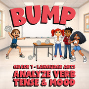 Analyze Verb Tense & Mood BUMP ELA Game - No Prep Grade 7 Review Activity