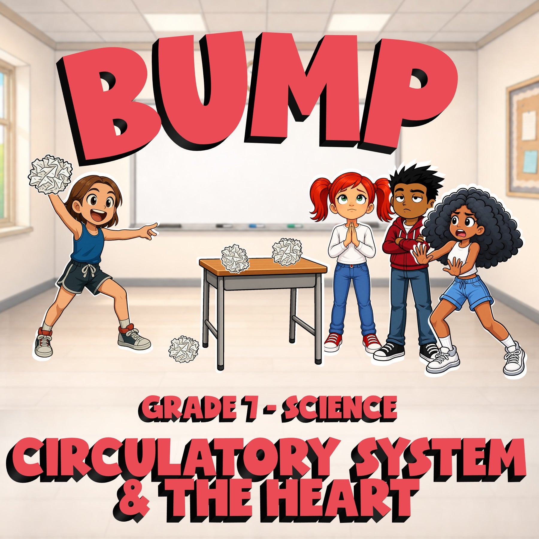 Circulatory System & the Heart BUMP Science Game - No Prep Grade 7 Review