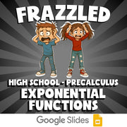 Exponential Functions FRAZZLED Math Game - No Prep PreCalculus Review Activity