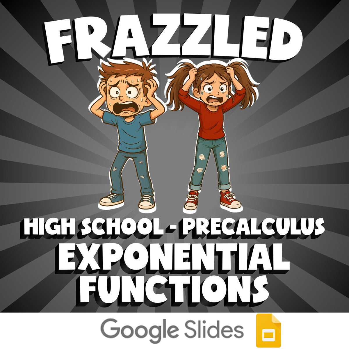 Exponential Functions FRAZZLED Math Game - No Prep PreCalculus Review Activity