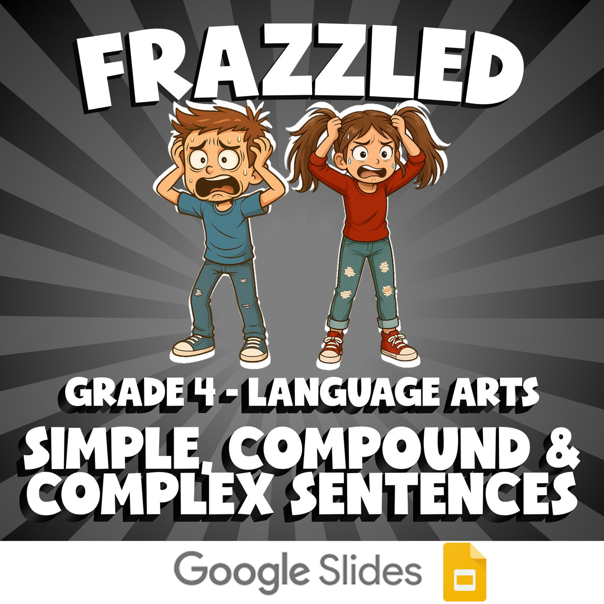 Simple, Compound & Complex Sentences FRAZZLED ELA Game - No Prep Grade 4 Review