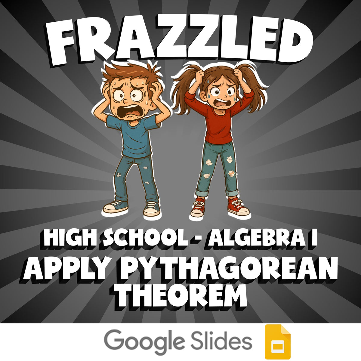 Apply Pythagorean Theorem FRAZZLED Math Game - No Prep Algebra 1 Review Activity