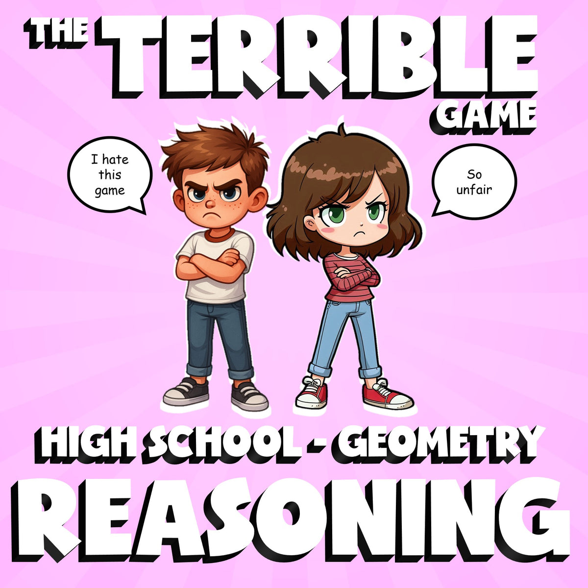 Reasoning THE TERRIBLE GAME - No Prep Geometry Math Review Activity