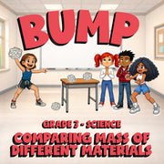 Comparing Mass of Different Materials BUMP Science Game - No Prep Grade 3 Review