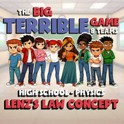 Lenz’s Law Concept BIG TERRIBLE GAME - No Prep Physics Science Review Activity