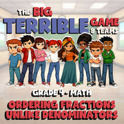 Ordering Fractions Unlike Denominators BIG TERRIBLE GAME - Grade 4 Math Review