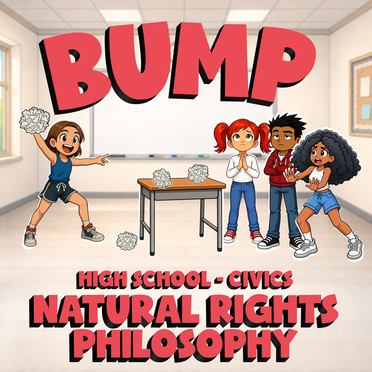 Natural Rights Philosophy BUMP Civics Game - No Prep Review Activity