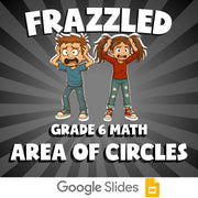 Area of Circles FRAZZLED Math Game - No Prep Grade 6 Review Activity